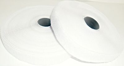 HQG, 20MM WHITE SEW ON HOOK & LOOP FASTENER, 10 METRE SET
