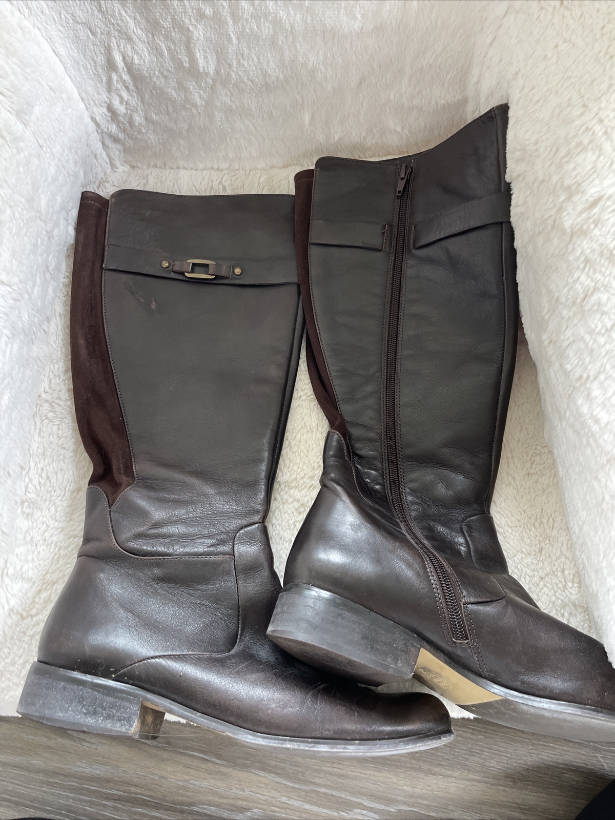 Vero Cuoio Brown Leather Womens Boots, size 8 eBay