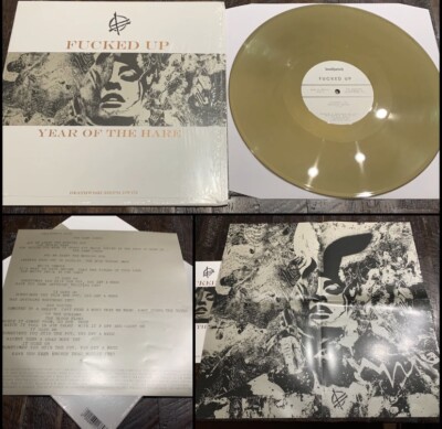FUCKED UP Year Of The Hare LP DL Gold Vinyl Poster-no warning career suicide