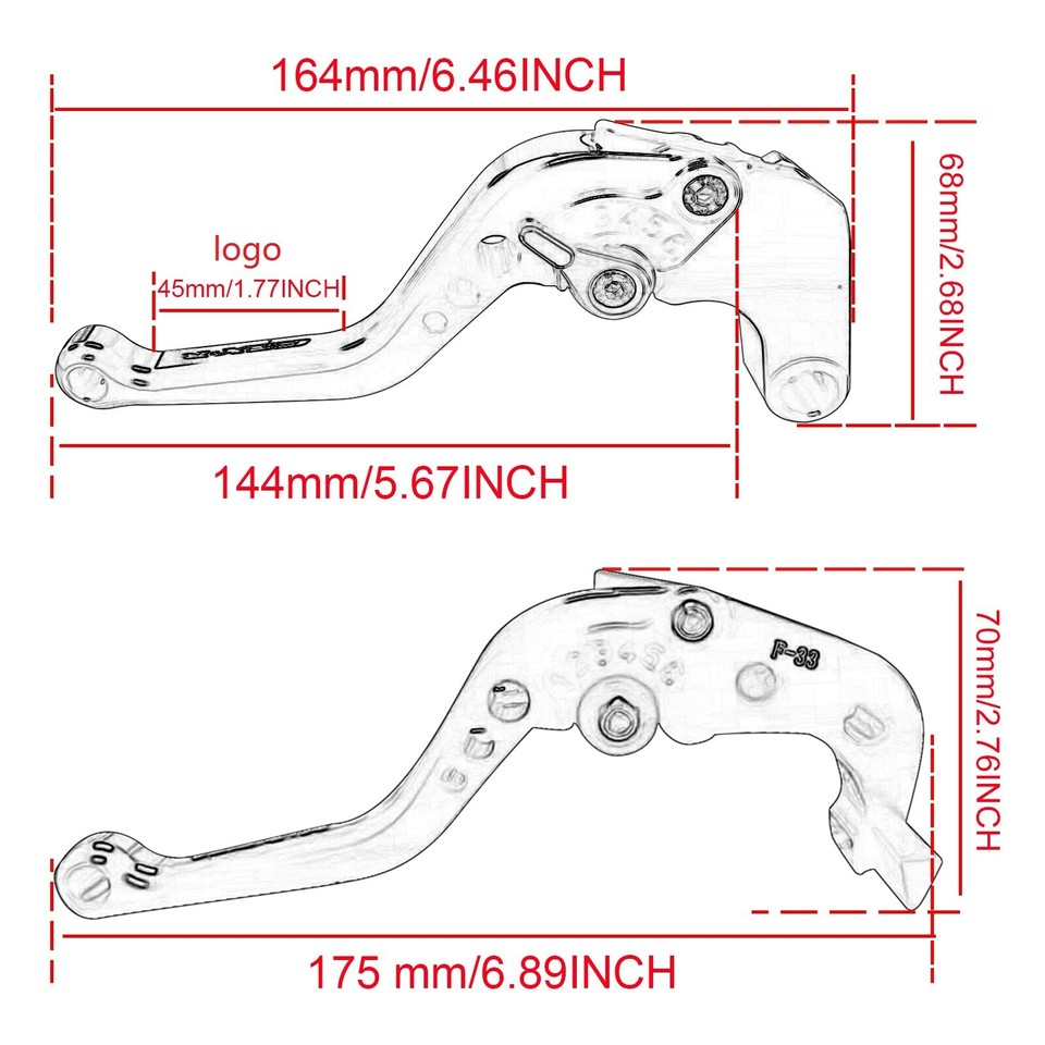 Levier De Frein/main Long En Aluminium CNC Pour Buell XB12Ss / XB12 SS (2009-2012) - Neuf, Fabriqué En France