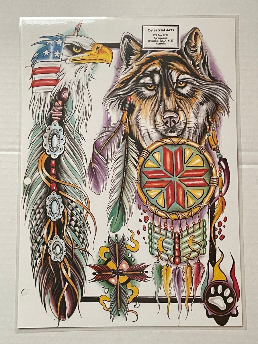 Native American Eagle And Wolf Tattoos Native American Girl Tattoo