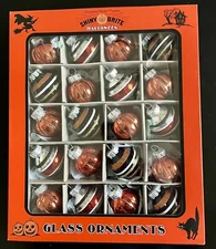 Halloween Christopher Radko Shiny Brite Glass Ornaments 20 Pumpkins Balls
