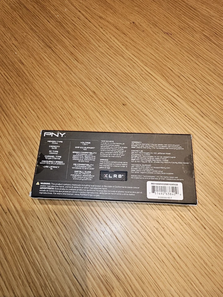 PNY XLR8 DDR4 3200MHz Desktop Memory - Black (MD16GK2D4320016AXR) - Image 4 of 4