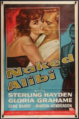 NAKED ALIBI 1954 Original Film Noir One-Sheet Movie Poster