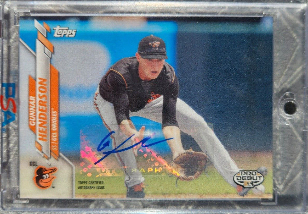2020 Topps Gunnar Henderson Pro Debut Auto Rookie 🔥🔥🔥