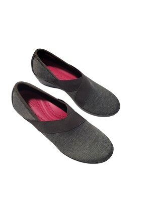 Crocs Mary Jane Wedge Crocs Shoes 'Patricia' Brown Suede Leather