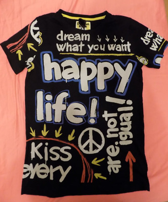 EUC DESIGUAL COTTON KIDS BOYS TOP T-SHIRT BOUTIQUE HIGH END DESIGNER SZ 12 13 14