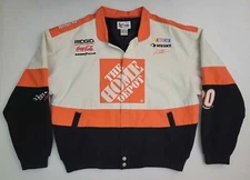 Vtg Chase Authentics Cotton NASCAR Racing Tony Stewart Home Depot Jacket L/XL