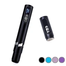 Wireless Tattoo Gun Machine Rechargeable Dual Battery Rotary Slim Make Up Pen