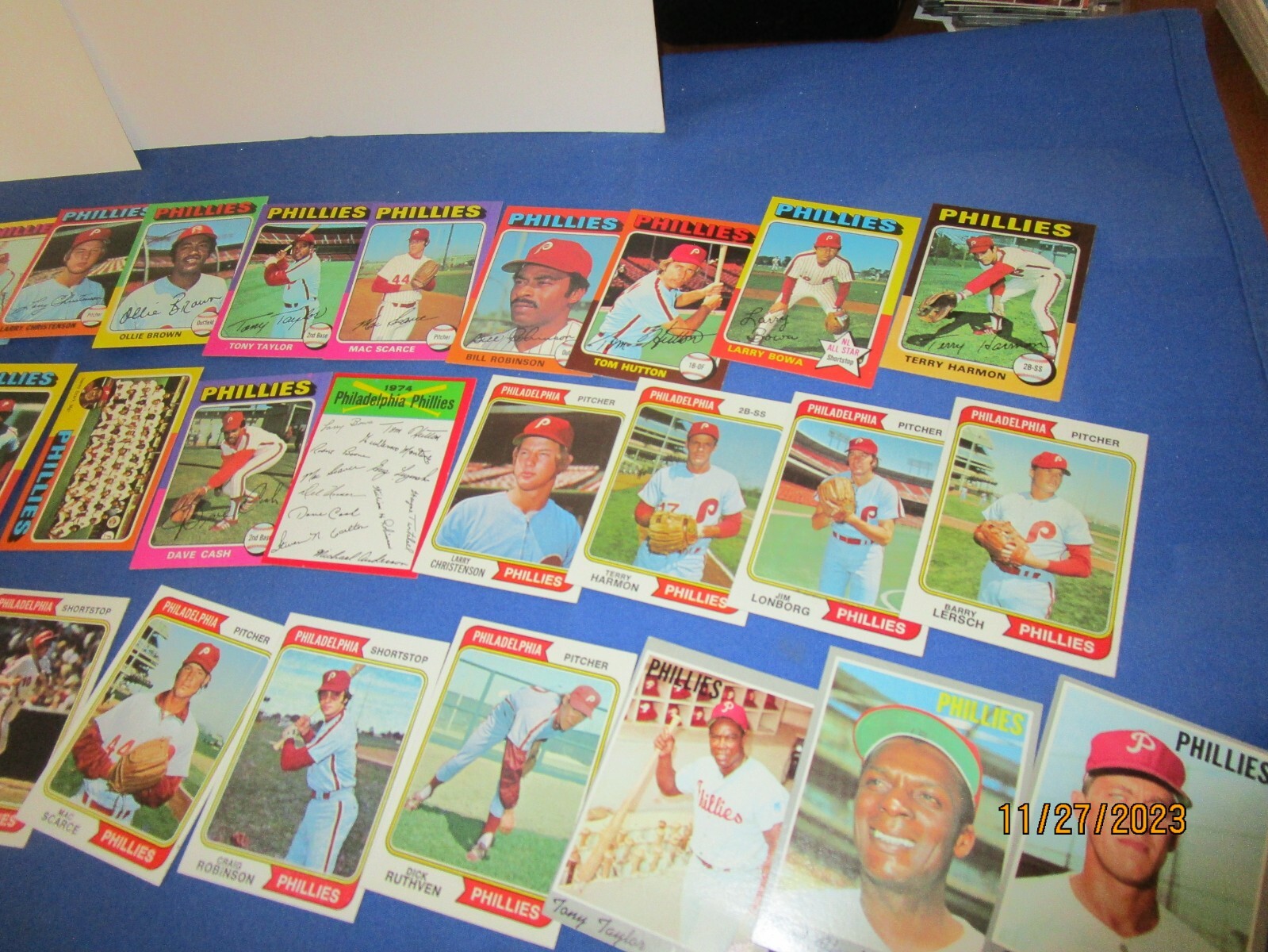 1970 1974 1975 1976 Topps Philadelphia Phillies Baseball Card Lot