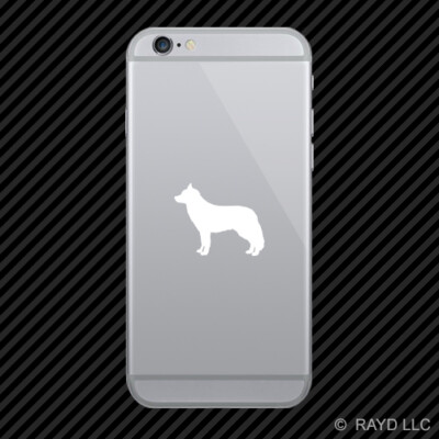 #ad 2x Siberian Husky Cell Phone Sticker Mobile dog canine pet many colors $4.96