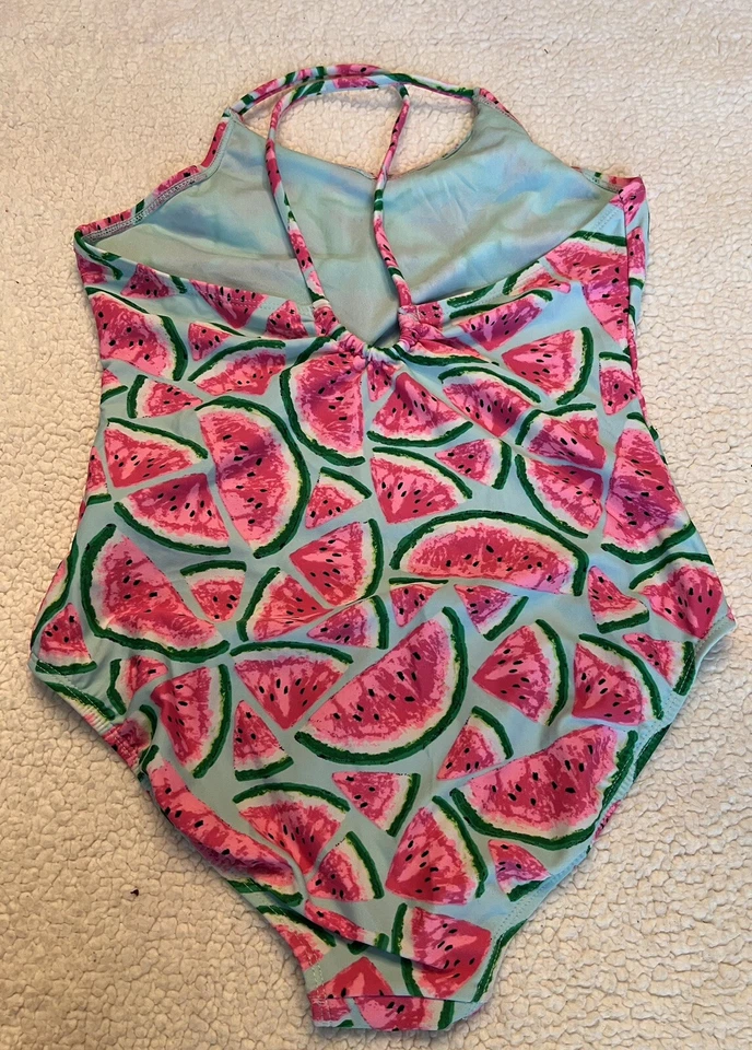 Traje de baño Gap & GB para niñas (AZ) talla 12 diseño floral y sandía Foto 4 de 4