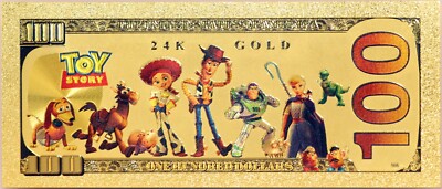 Buzz Lightyear Toy Story Pixar Color Novelty 24K Gold Foil Plated