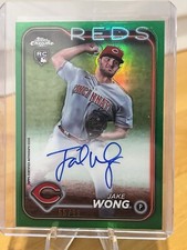 2024 Topps Chrome Jake Wong Rookie Auto Green Refractor #d /99 #RA-JAW