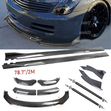 For Infiniti G35 G37 Carbon Fiber Front Bumper Rear Splitter Spoiler Side Skirt