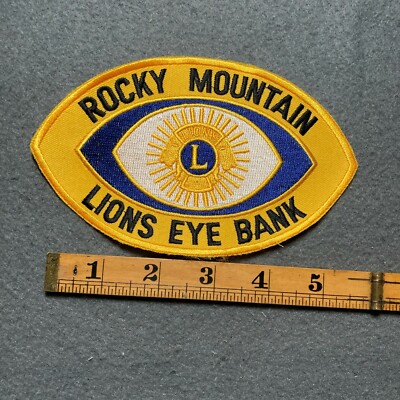 Rocky Mountain Lions Eye Bank Patch Gold