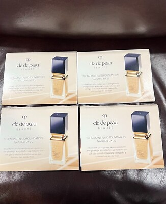 4 X Cle De Peau Beaute Radiant Fluid Foundation SPF25 Sample - O20