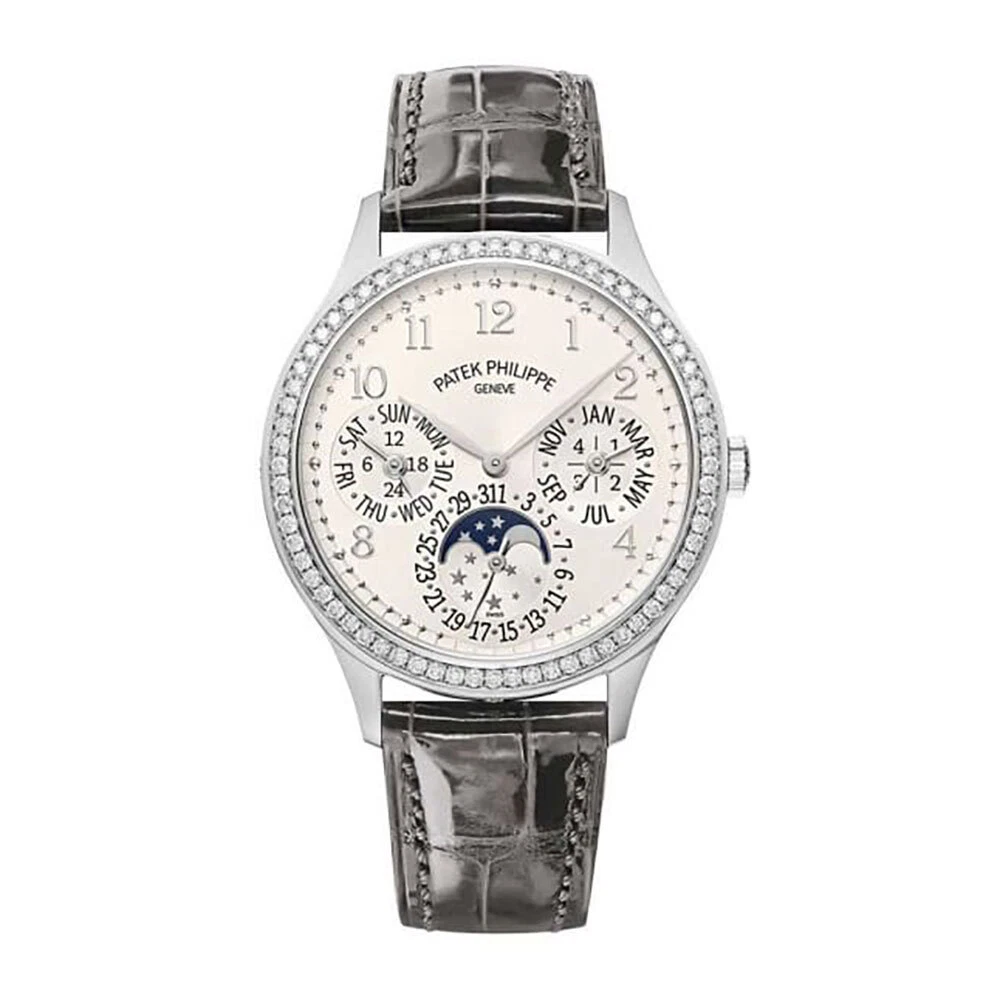 Patek Philippe Grand Complications Watch White Gold Silver Arabic