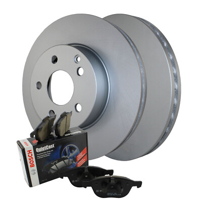 Front Brake Kit 295mm Disc Rotors Bosch Semi-Met Pads For MB W204 C250 W212 E250