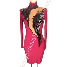 jz Handmade Women Samba Ballroom Swing Salsa Rumba Latin Dance Dress RHYTHM
