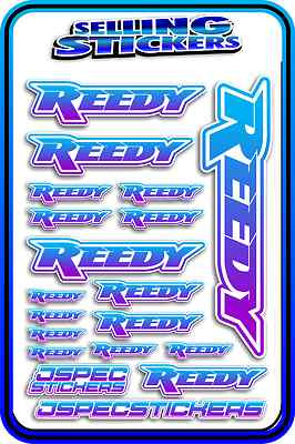 REEDY RC STICKERS DRIFT TOURING MOTOR ESC BATTERY 1/12 1/10 AE RACE ...