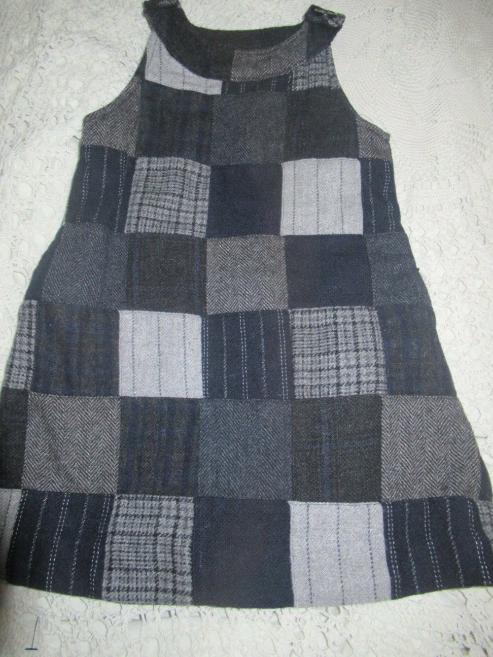 patchwork jumper dress