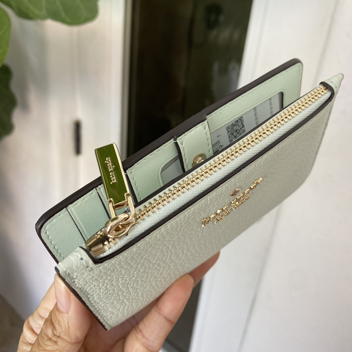 Kate Spade Leila Small Slim Bifold Wallet WLR00395 Lime