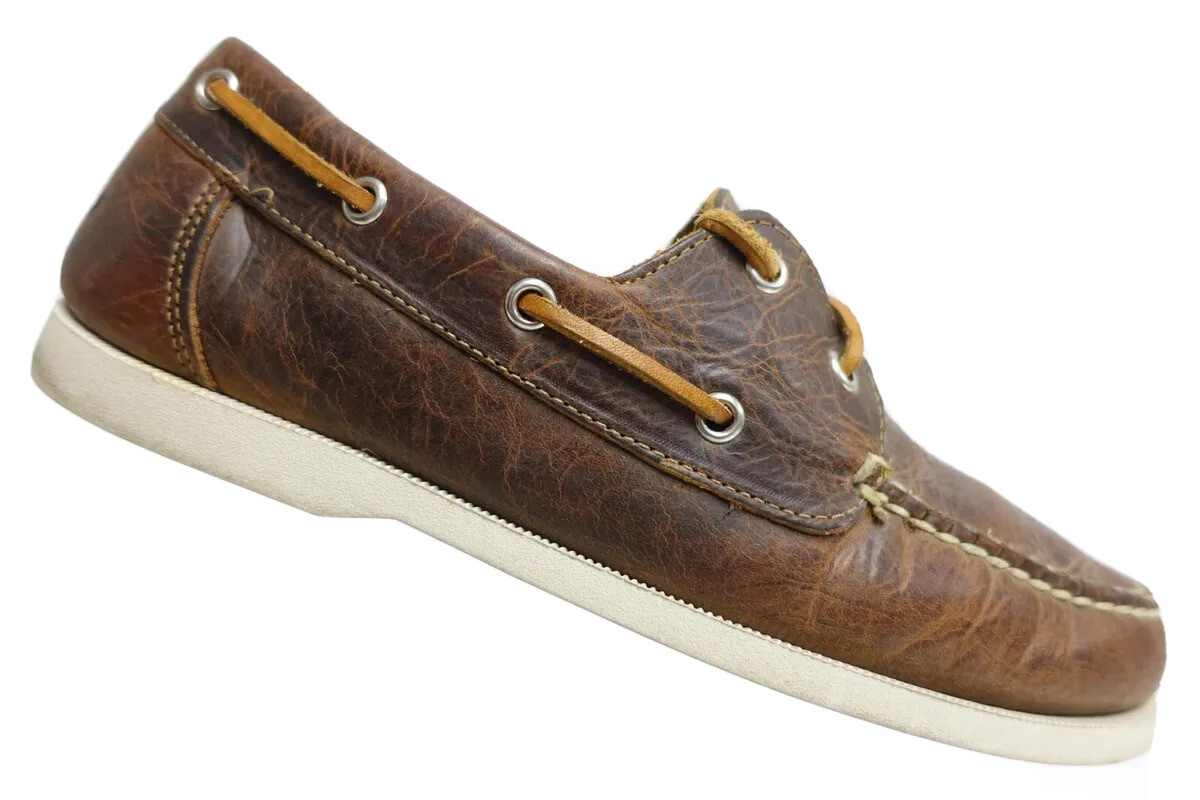 Eye Brown 8 M Men Lather Boat Shoes 