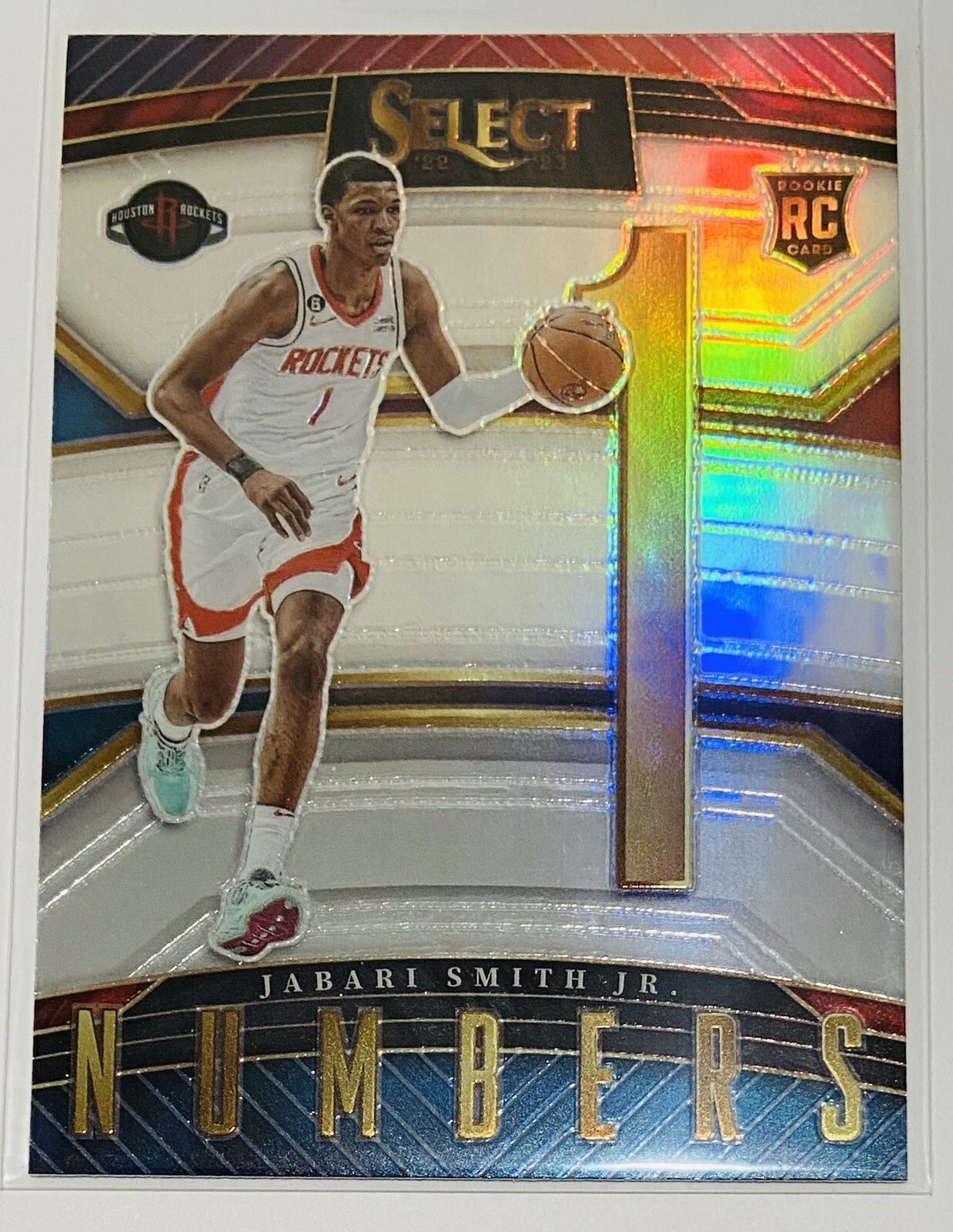 2022-23 Panini Select Silver Prizm Rookie Numbers Jabari Smith Jr #20 Rockets SP