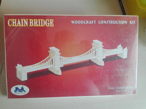 PUENTE DE CADENAS MAQUETA DE MADERA  CHAIN BRIDGE WOODCRAFT CONSTRUCTION KIT 