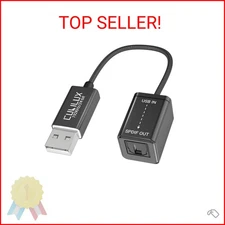 Cubilux USB A to TOSLINK Optical Audio Adapter, Unidirectional USB Type A to SPD