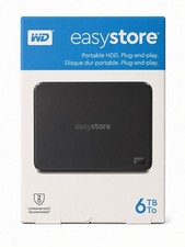 WD - Easystore 6TB External USB 3.2 Gen 1 Portable Hard Drive - Black