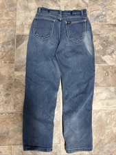 Vintage Lee Rider Jeans 1960s 1970s 26 X 29 Dark Blue