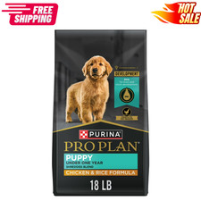 Purina Pro Plan Dog Food Puppy 18lb Chicken Rice Under 1 Year 2.67 per pound