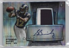 2013 Bowman Sterling Rookie Relics Prism Refractor 13/55 Stedman Bailey Auto ms9
