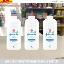 3x Johnson's Baby Powder Classic Cornstarch 500g / 17.6 oz Bundle Pack