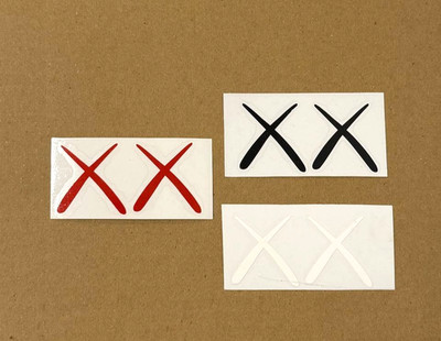 1 Pc for Kaws Figure Vinyl Sticker Logo Decal Label 35mm x 70mm