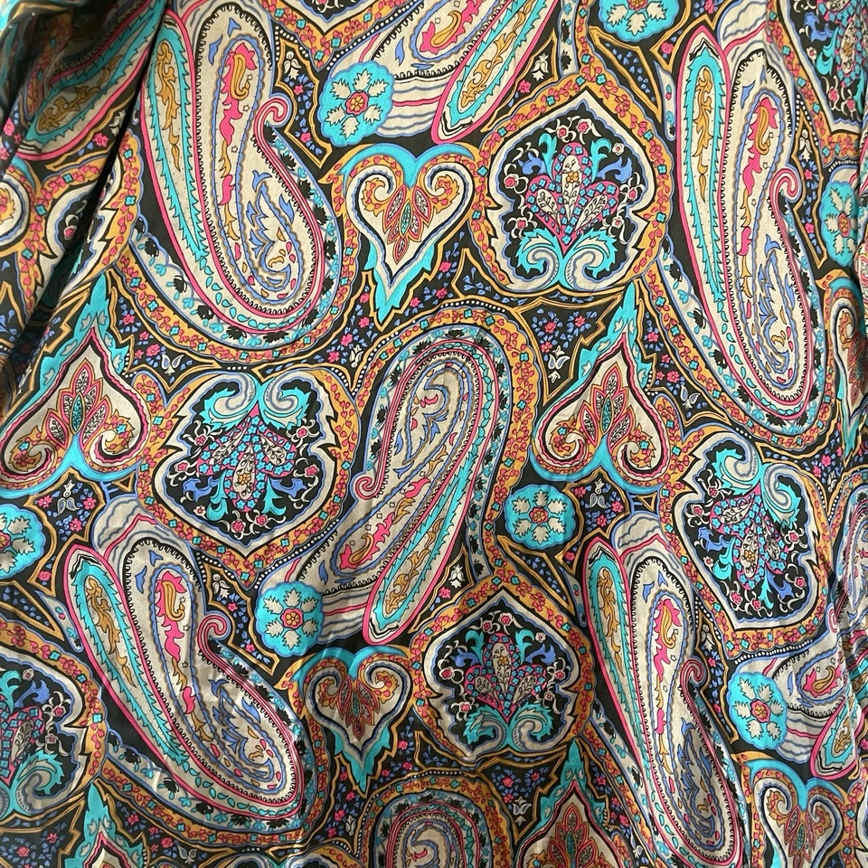 Antigo 80s Victoria Secret Gentlemen Robe Gold Label Seda Paisley Kimono Tom Joia - Imagem 3 de 4