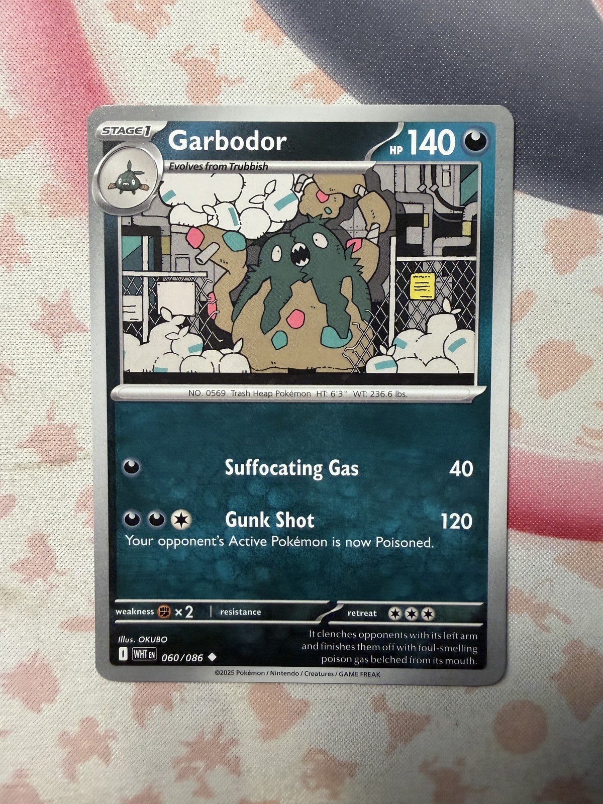 Garbodor Uncommon SV: White Flare 060/086 NM English Pokemon Card