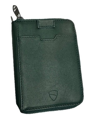 Vaultskin London Leather Wallet Slim Minimalist Coin Card Pockets Alpine Green