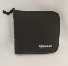 CASE LOGIC 12 CD/DVD/Blu-ray Nylon Zippered CASE WALLET Black
