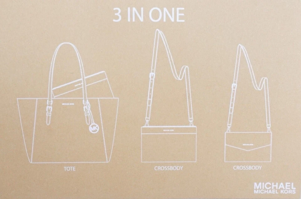 MICHAEL KORS Borsa donna CHARLOTTE LG 3 in 1  TOTE nero-argento - Imagen 4 de 4