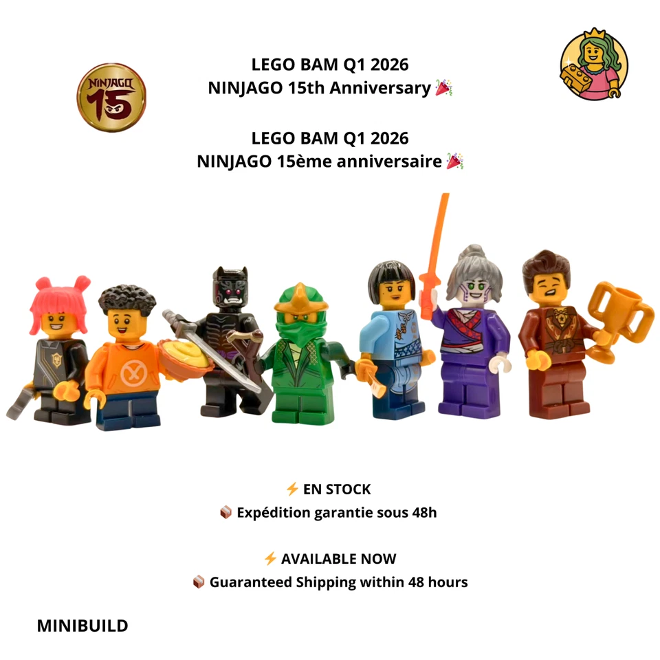 LEGO MINIFIGURES BAM Q1 2026 NINJAGO 15 ANS NEUF EN STOCK AVAILABLE NEW LIMITED
