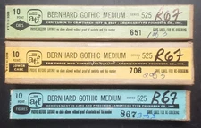 Vintage Letterpress Boxed Type ATF #525 NOS  10pt Bernhard Gothic Med  R67  4#
