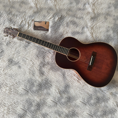 Mahogany top solid acoustic guitar ,38 inch satin ,brown color, travel guitar