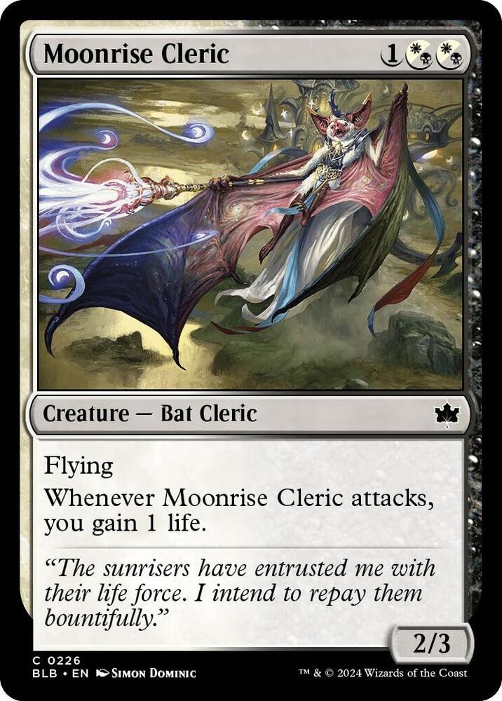 Moonrise Cleric Common Bloomburrow #226 Near Mint FOIL