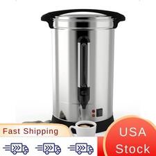 Fast Brew Function Commercial Grade 100-Cup Coffee Urn 14L Stainless Steel Hot W