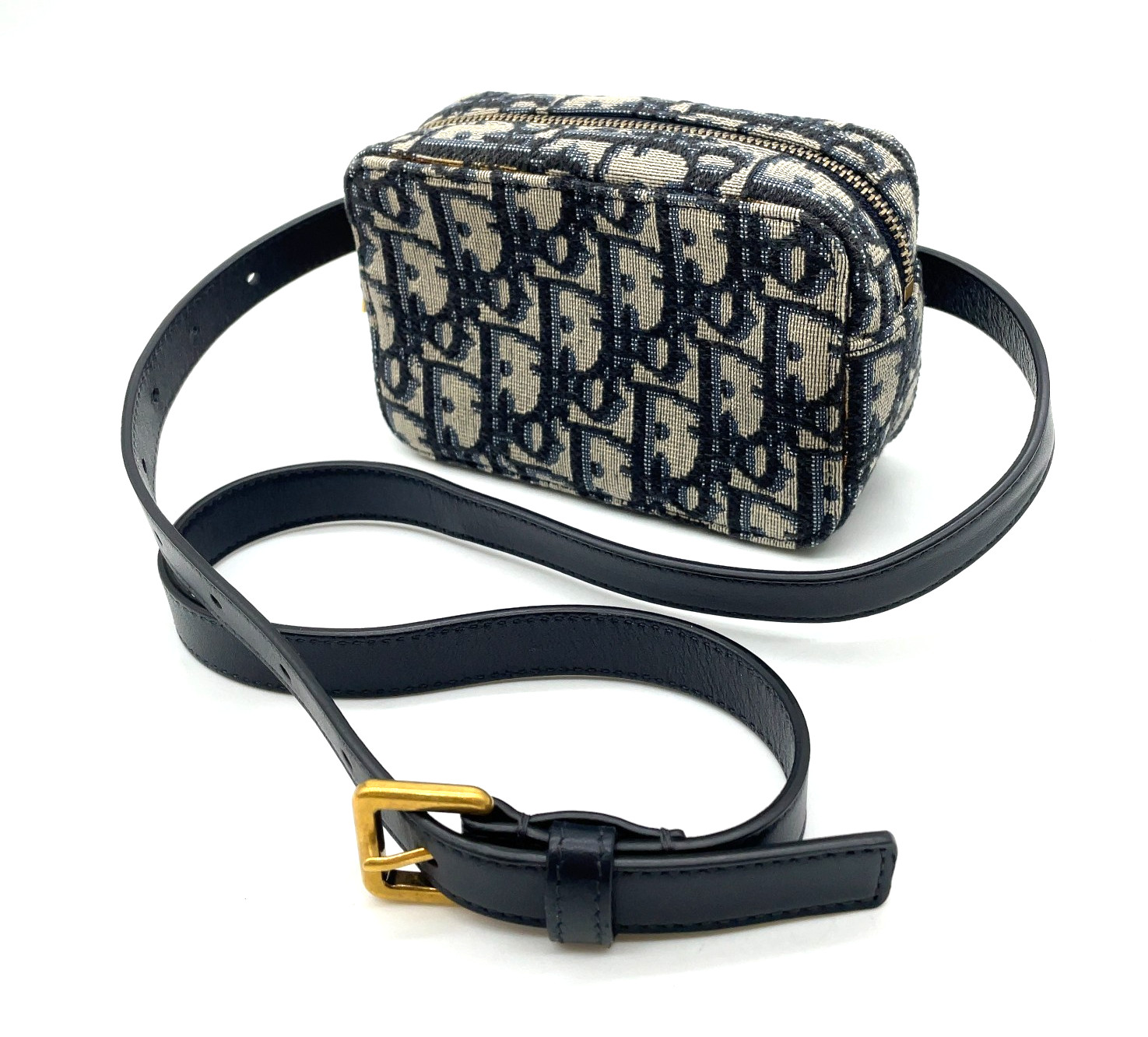 Christian Dior Trotter Jacquard Oblique Canvas Navy Waist Bag image 5