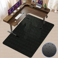  Office Chair Mat for Carpet, 63" x 63" x 51" (for low-pile carpet) Black