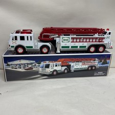 2000 Hess Fire Truck W/ Tiller, Ladder Extends 21  Working Lights Sound